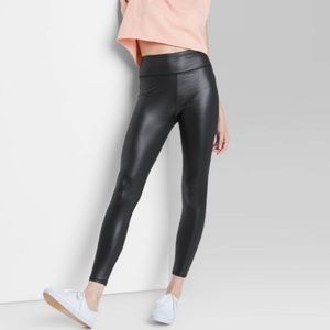 Faux leather pants
